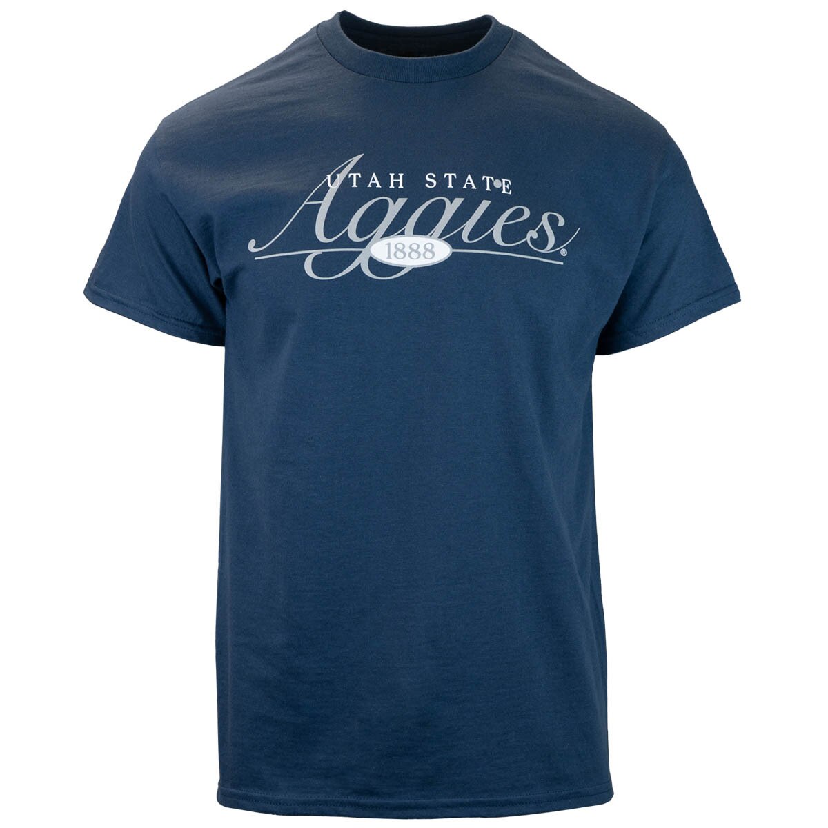 Utah state aggies 1888 script navy unisex t-shirt